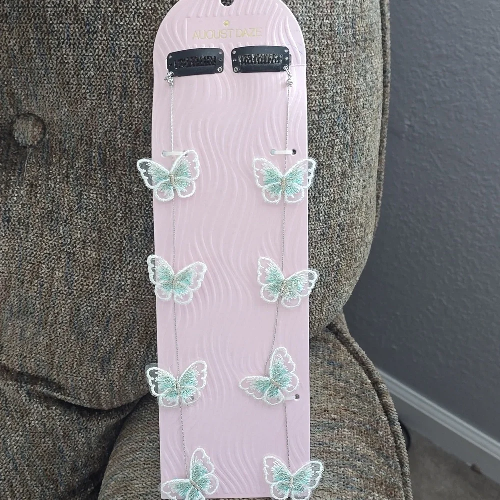 Nordstrom Couture Pink and White Hair Clips